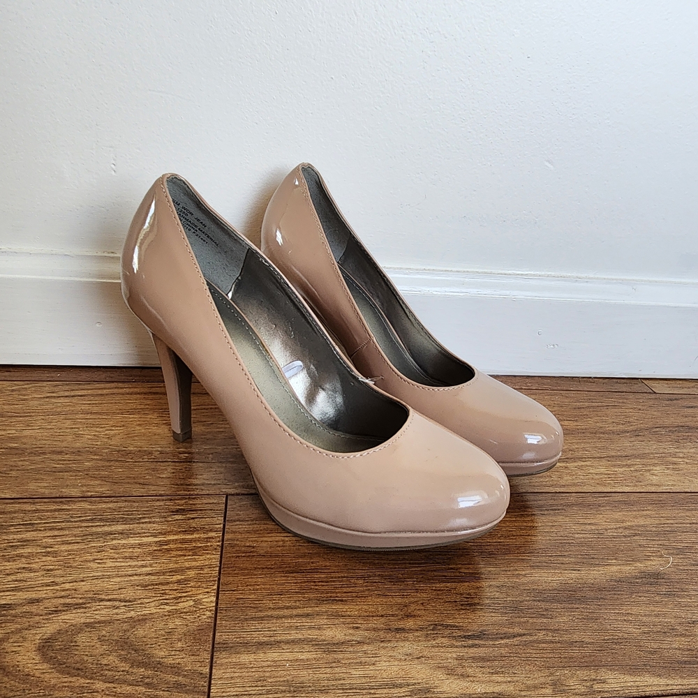 Worthington Patent Nude High Heel Pumps